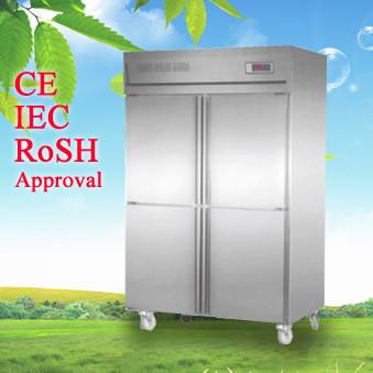 Kitchen / Grocery Commercial Upright Freezer 3 Doors With Easy Moving Wheels