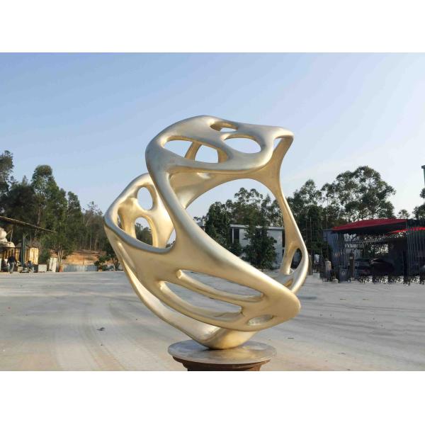 Handmade Abstract Outdoor Bronze Sculpture , Painted Outdoor Lawn Ornament