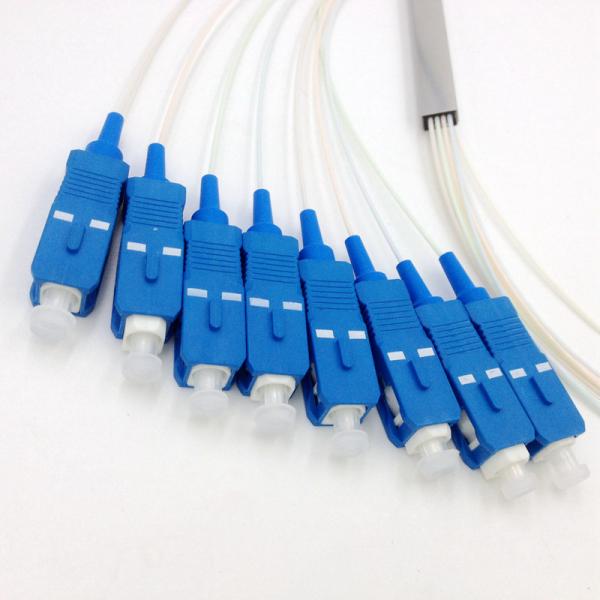 1×8 PLC Fiber Optic Splitter, ABS Package, 0.9mm Cable for FTTX networks / PON Networks