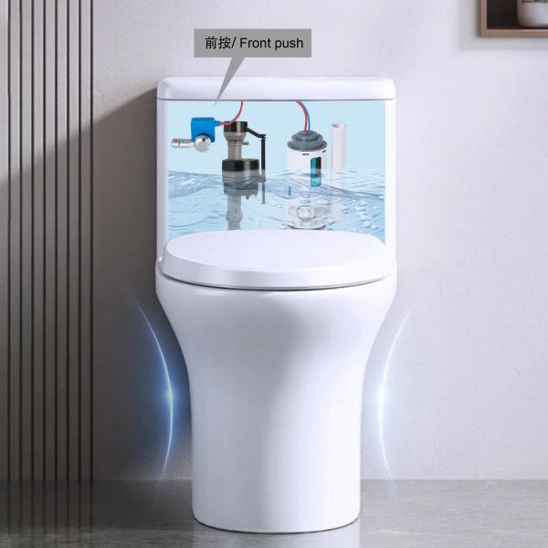 Adjustable ABS cable control bathroom fixtures with dual-flush toilet valve