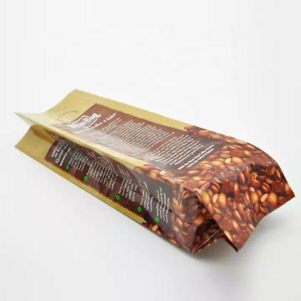Sealed Food Powder Tea Nuts Coffee Beans Aluminum Foil Packaging Bag With Air Valve