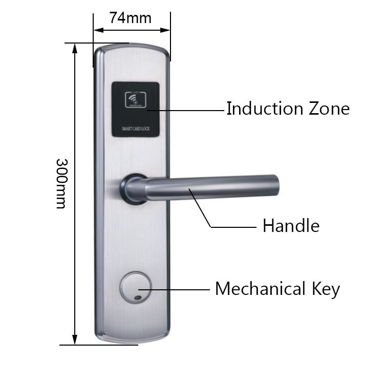Система замка карты гостиничного номера замков 4x AA ключевой карты RFID Keyless