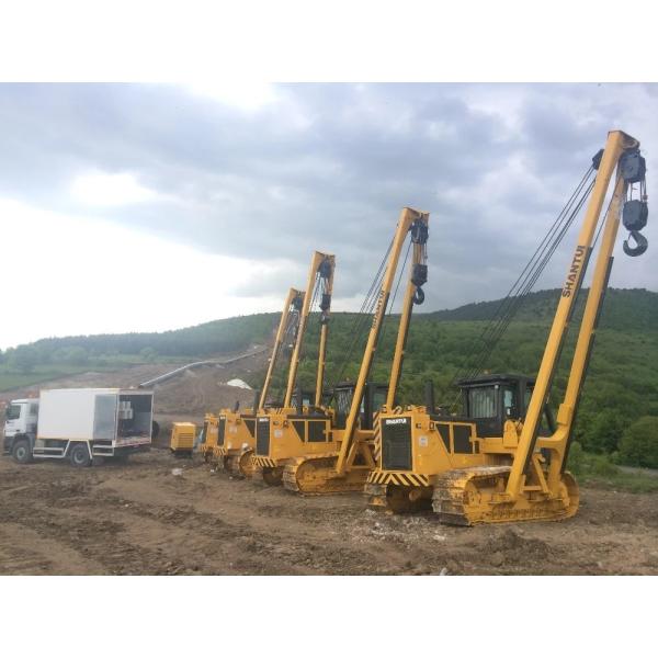 90 Ton Road Construction Equipment , Shantui Pipelayer Full Hydraulic Sideboom Pipeline Transport Hoisting Machinery