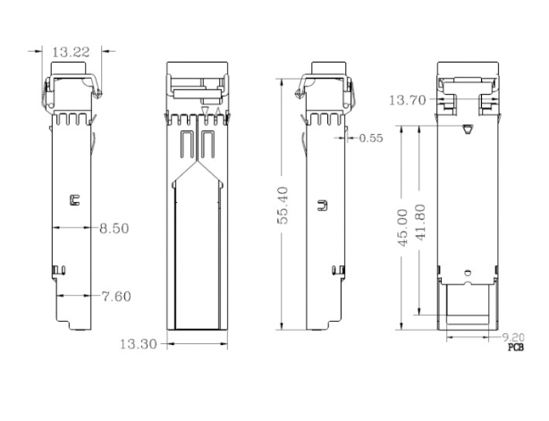 2.5G BiDi SFP 1310nm 40KM  SingleMode Dual Fiber LC SMF Transceiver Module SFP-2.5G-LH-40