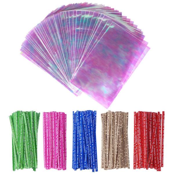 Голографическая сумка обслуживания 53um благосклонности поли упаковывая со связями извива