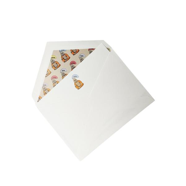 Специальное печатание небольшого размера белые винтажные конверты из бумаги Kraft для благодарности