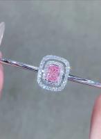 Pênis rosa de diamante de laboratório de crescimento radiante de corte radiante de forma NGTC certificado