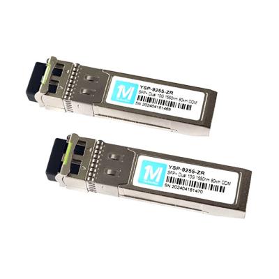 10G SFP Duplex LC 80km 1550nm LC DDM SMF 10GB Optical Module Singlemode SFP Module SFP 10G ZR 1550nm Wavelength