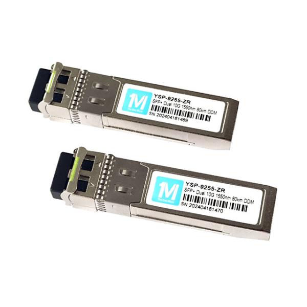 10G SFP Duplex LC 80km 1550nm LC DDM SMF 10GB Optical Module Singlemode SFP Module SFP 10G ZR 1550nm Wavelength