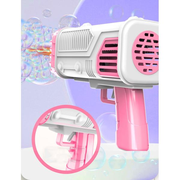 36 Hole Bubble Gun Rocket Launcher Colorful Lights for Children Age Range 2 to 4 Years