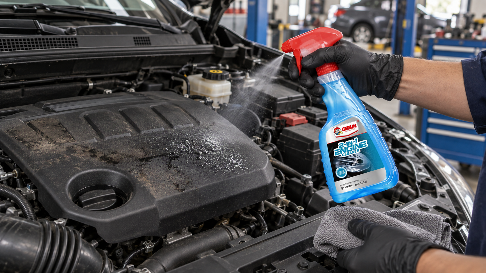 GETSUN GT-9101 500ml 2 in 1 Engine Cleaner Spray