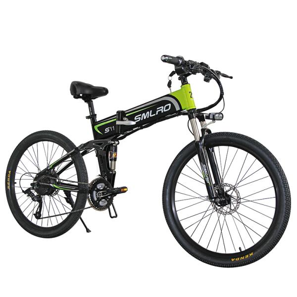 6061 Alu Frame 26 Inch Electric Folding Bike 48V Brushless Geared