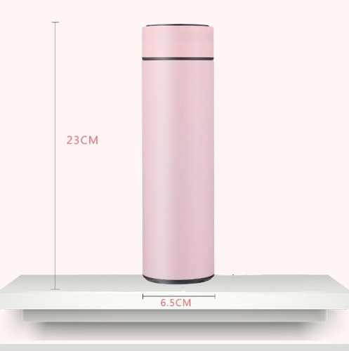 Stainless Steel 500ml Thermos Water Bottle Leakproof and Temperature Display Features