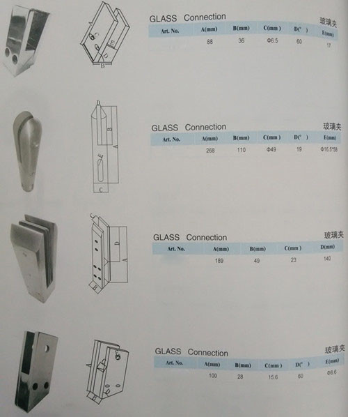 Glass Connection,glass connector for marine hardware from China supplier