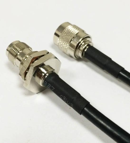 Straight TNC Male Plug to Female Jack RF Coax Connector with 0~3GHz Frequency, Brass Material, and Crimp Termination