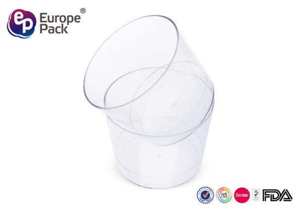 Recycle Food Packing Disposable Plastic Dessert Cup 190Ml Round Shape