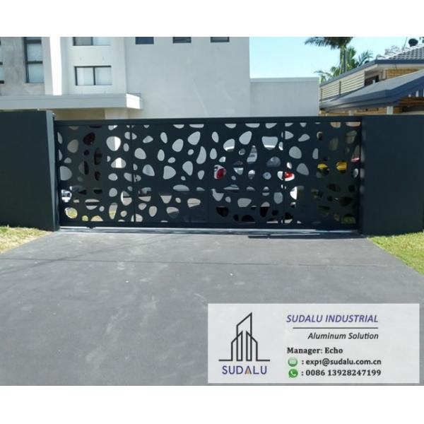 SUDALU RAL Powder Coating OME Aluminum Laser Cut Decoration Panel Fence/ Gate Metal Perforated Panel
