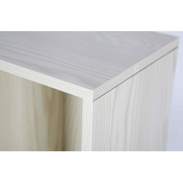 Practical Slim Wooden Book Shelf Three Tier White Oak For Bedroom / Living Room