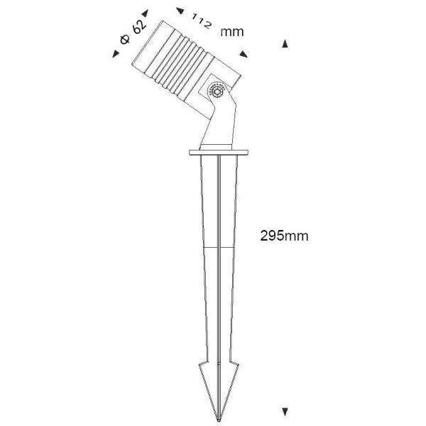 3000K Warm White Outdoor LED Landscape Lighting Spike Aluminum IP65 Waterproof