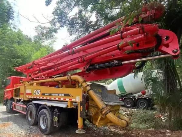 Used 2023 Year Sany 43M Small Size Concrete Pump Truck With Sany Chassis For Construction