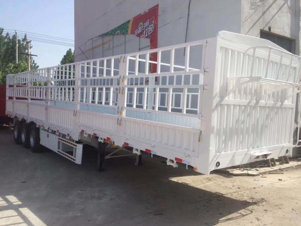 4 Axles Boundary Semi Trailer With Side Wall Height From 600mm-1700mm