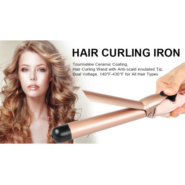PTC 49W Ceramic Hair Curler , LCD Electric Hair Curling Iron