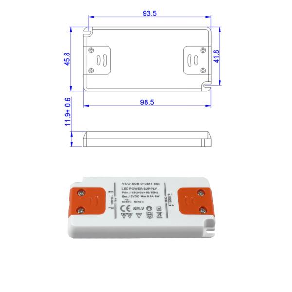 Водитель 6watt 12V 12mm СИД раковины ROHS резиновый ультра тонкий с лампой стены