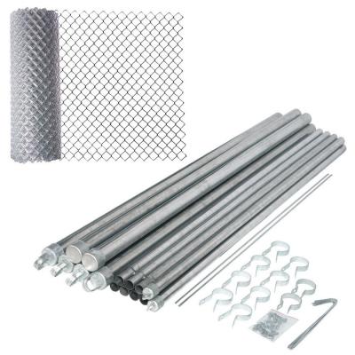 2.5mm Wire 8 Foot Galvanized Steel Chain Link Fence Black