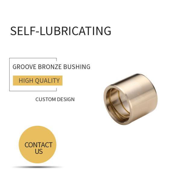 Customzied Groove Bronze Gleitlager Thin Wall  Sleeve & Flange For Excavators