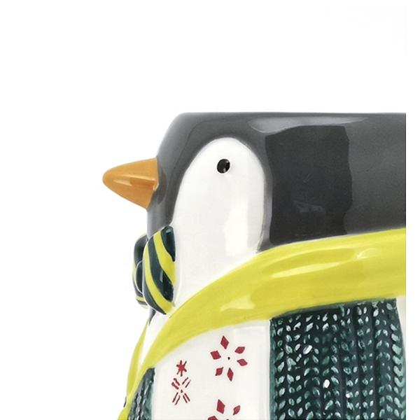 3D-животное пингвин в форме керамических молочных кружек Порцелановый рождественский подарок с ручной живописью