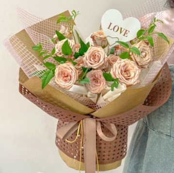 Ventana Oeste hueca Papel Fenghua de bambú Arreglo de flores Papel de embalaje de flores