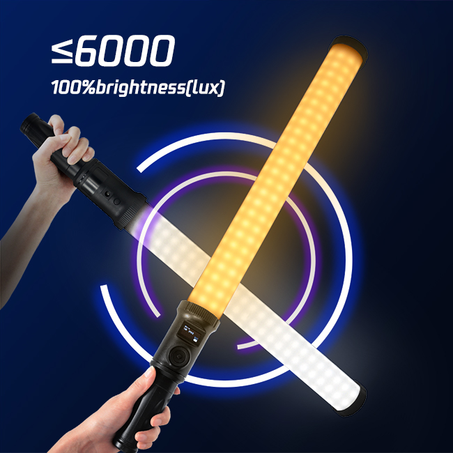 360 цвет света ручки RGB управлением приложения света 66W трубки СИД RGB степени полный для фото