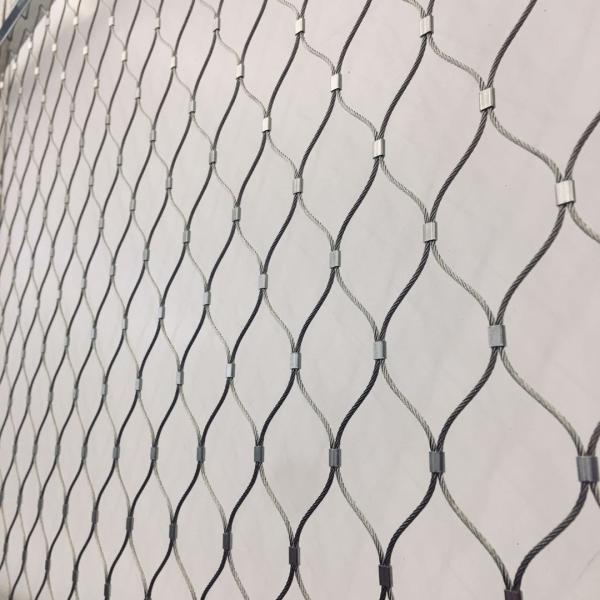 Rhombus Bird Aviary Flexible Stainless Steel Wire Mesh Knotted High Strength
