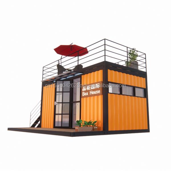 Hôtel 20 pieds Container portable Boutique de vêtements Café préfabriqué Magasin mobile Entrepôt