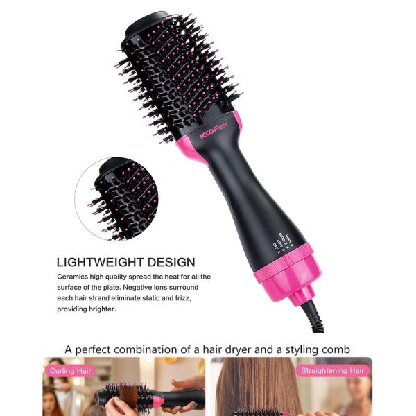 щетка фена для волос 220V вокруг фена 3 в 1 выправляя щетке горячего воздуха анти- ошпаривает