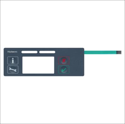 teclado do interruptor de membrana de 3 botões com janela do lcd