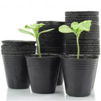 wholesale black  plastic soft blister flower seeds pot for Garden supplies