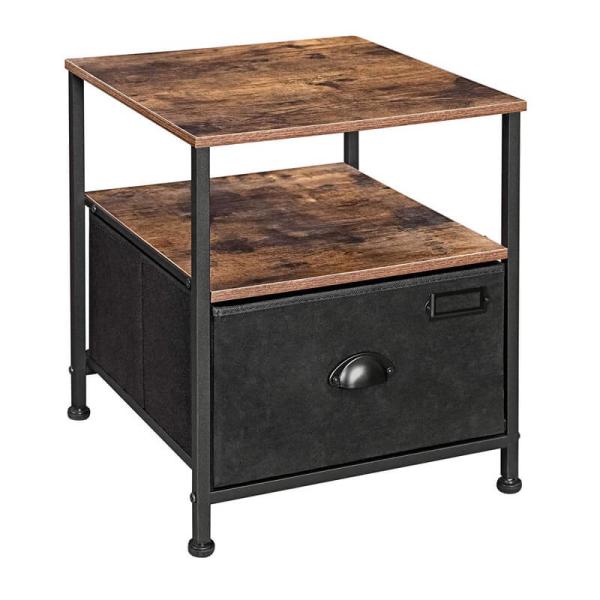 Nightstands with Fabric Drawer, Industrial Bedside Table for Sale, Side Table, ULVT02H