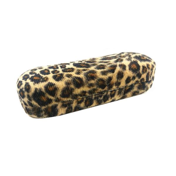 Hard Eyewear Case, Glasses Holder For Women, Girls, Teens- Faux Animal Fur, Jaguar