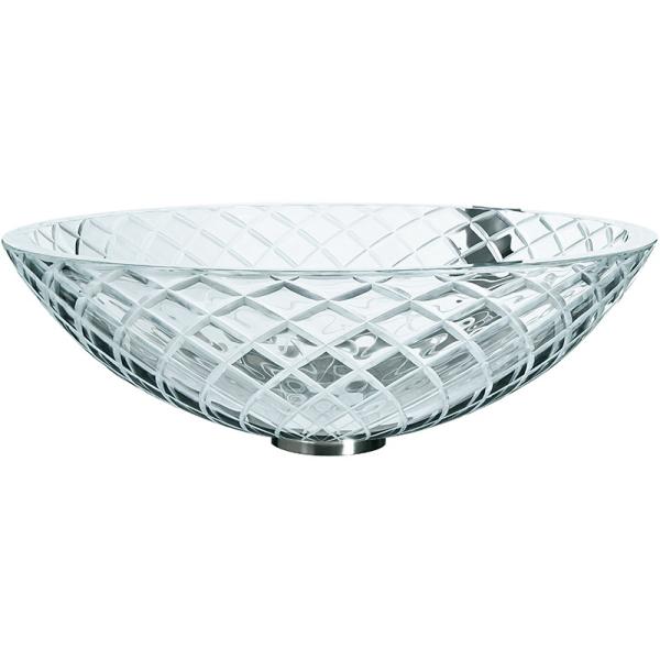 раковины тщеты Bathroom 145mm гравировка CNC сосуда стеклянной небольшая мелкая прозрачная