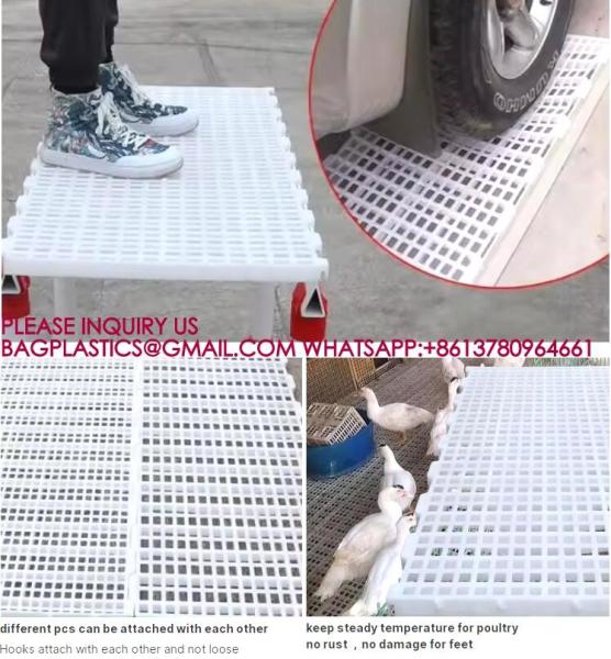 Chicken Plastic Slat Floor Poultry Farm Slatted Flooring Green color 40*27cm Rabbit Slat Floor