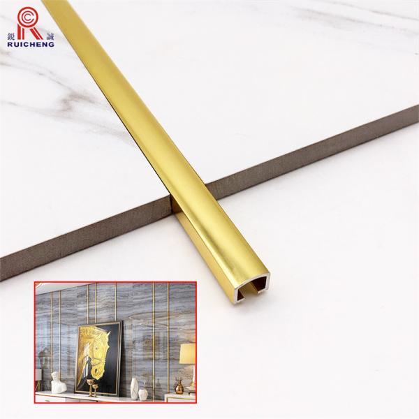 Decorative Ceramic Aluminium Tile Trim Profiles U Shape Tile Corner Trim Strip