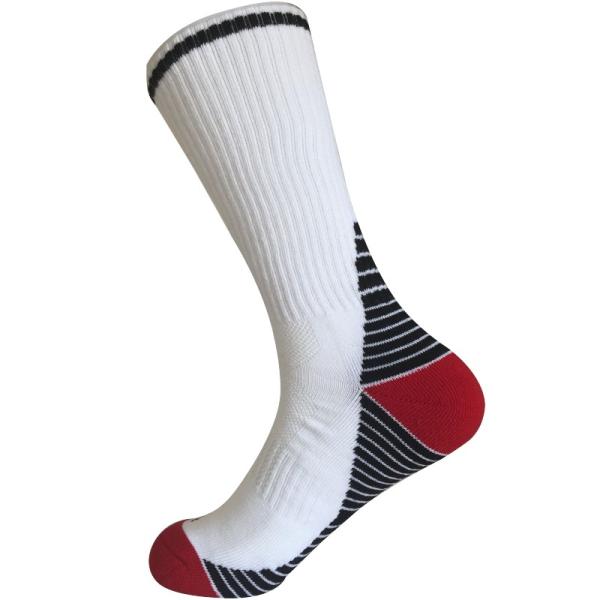 Custom logo, design single cylinder Cushion Poly Fashion Stripes Outdoor Sport Socks