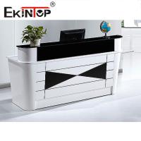 OEM ODM Reception Desk Table Steel Metal Material For Secretary Executive