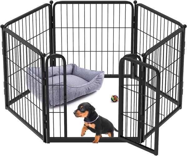 Large Stainless Steel Dog Crate XL 43 inch Indoor Kennel Cages and Playpen for Training Large Dog Outdoor