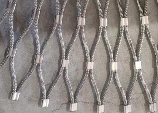 1.2mm 7*19 SS 316 Ferrule Connected Wire Rope Mesh for Anti-drop Fence