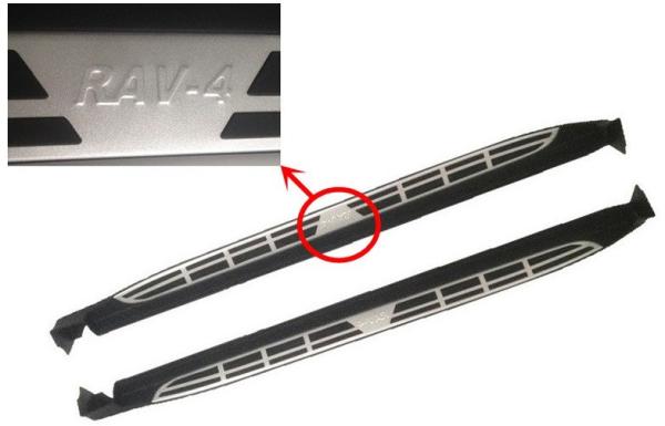 Barras de passo laterais de alumínio de plástico PP para Toyota RAV4 2013 2014 Acessórios para automóveis