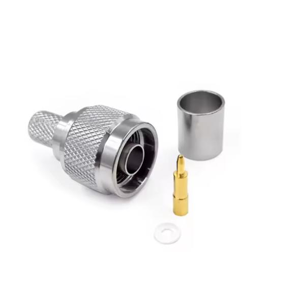 RF connector N-type straight male RF coaxial connector crimped to LMR400/RG8U/SYV50-7 cable connector