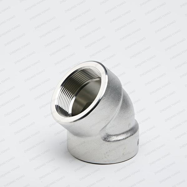304 316 Stainless Steel Forged Pipe Fittings High Pressure Threaded NPT