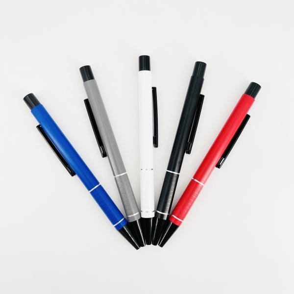 Pluma de punta de aluminio simple de alta gama pintura en aerosol Pluma de bola de escritura lisa